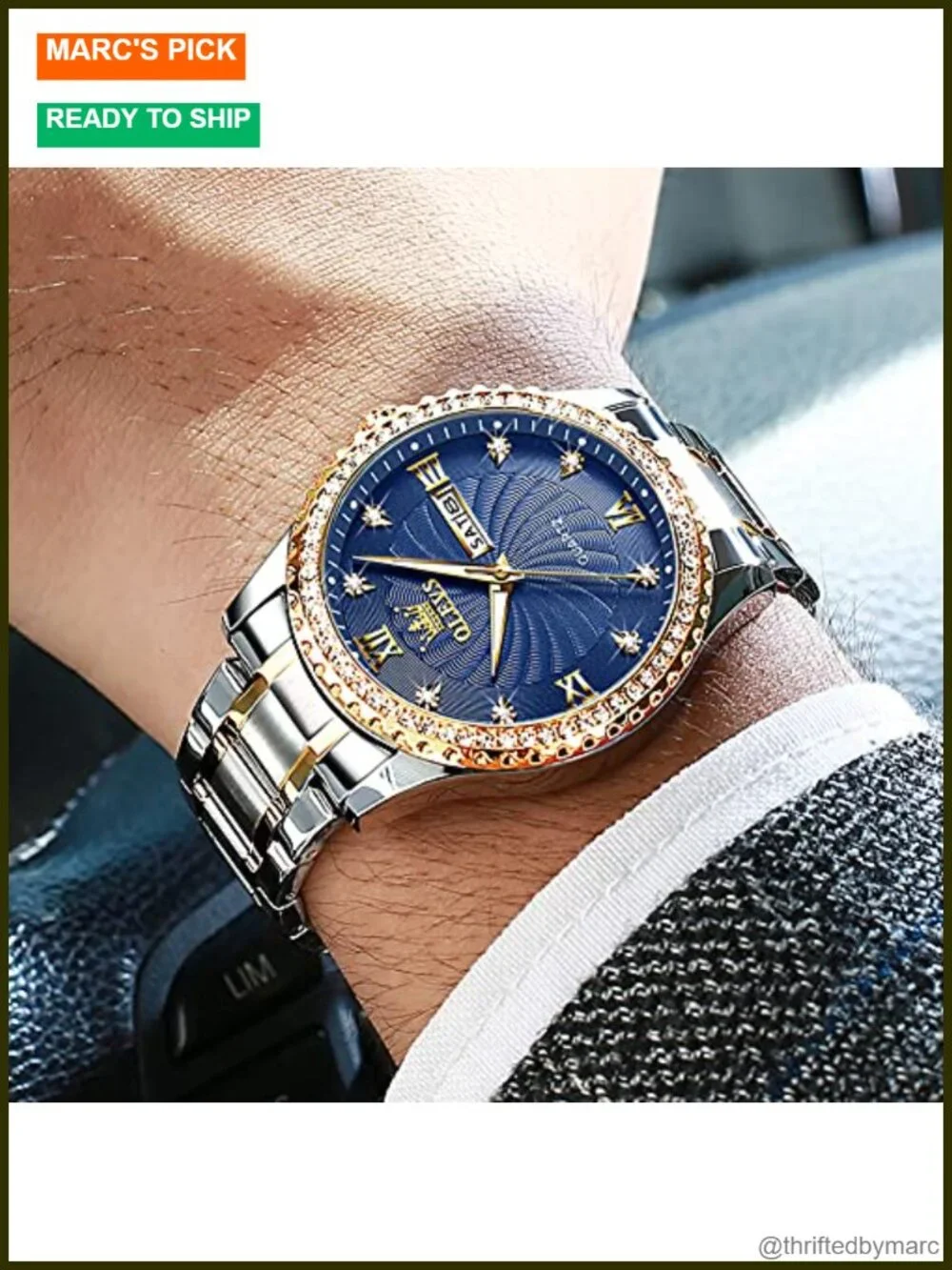 Chronograph Business Dress Quartz Stainless Steel Waterproof Luminous Date
